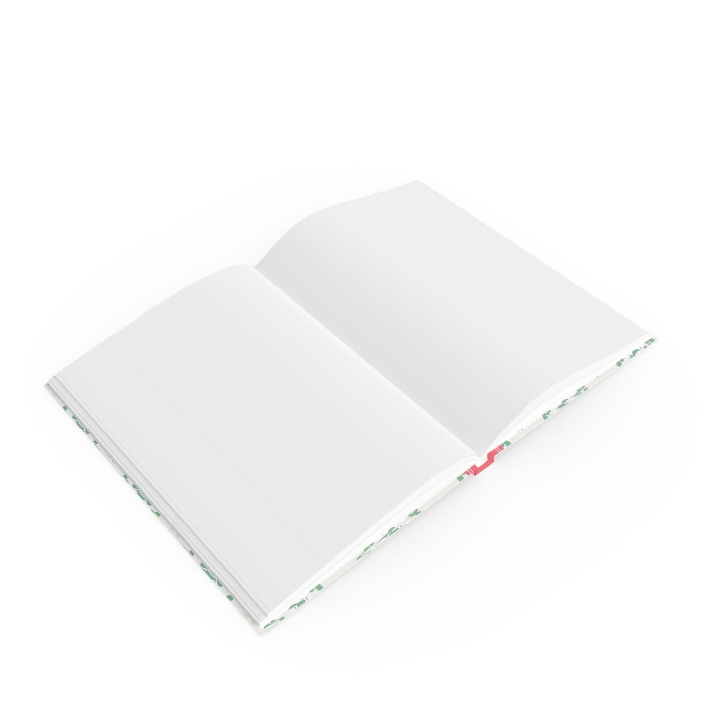Open hardcover notebook with flexible spine and 128 pages BLANK