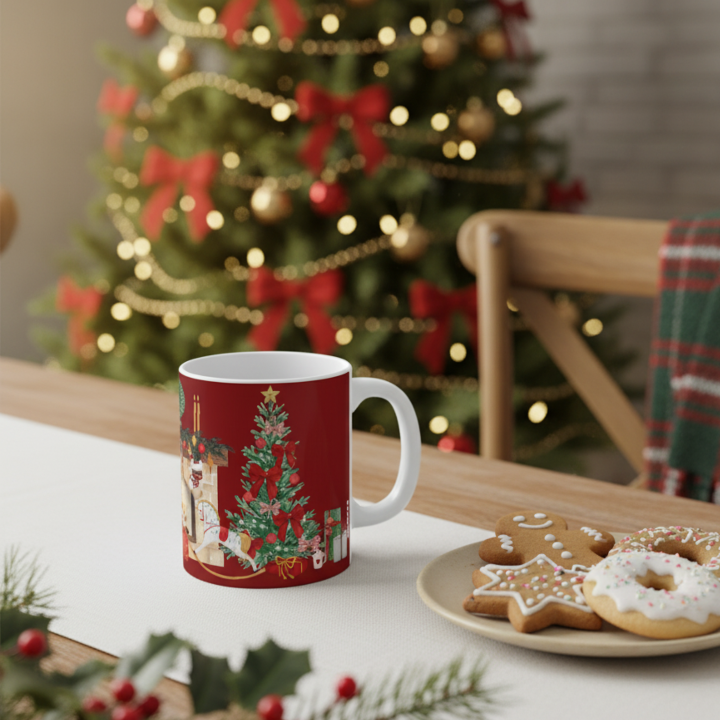 Christmas Trees Festive Ceramic Coffee Mug