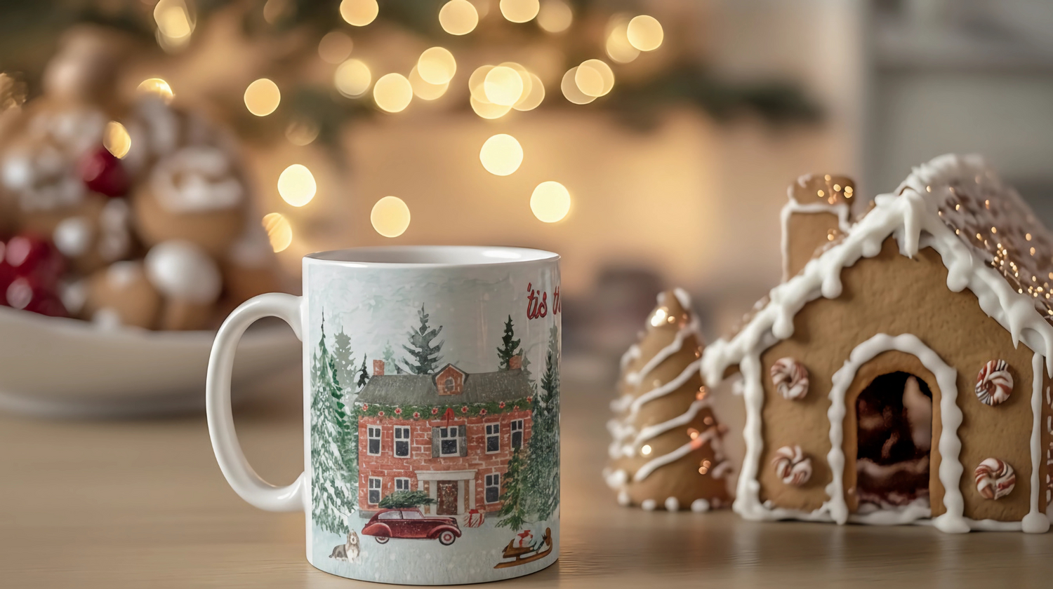 Christmas Coffee Mug Tis the season to by jolly