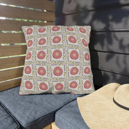 Colorful Outdoor Pillow with Pink and Lavender