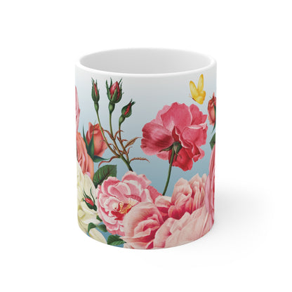 Vintage Rozentuin Mok – Bloemenmok (325 ml)
