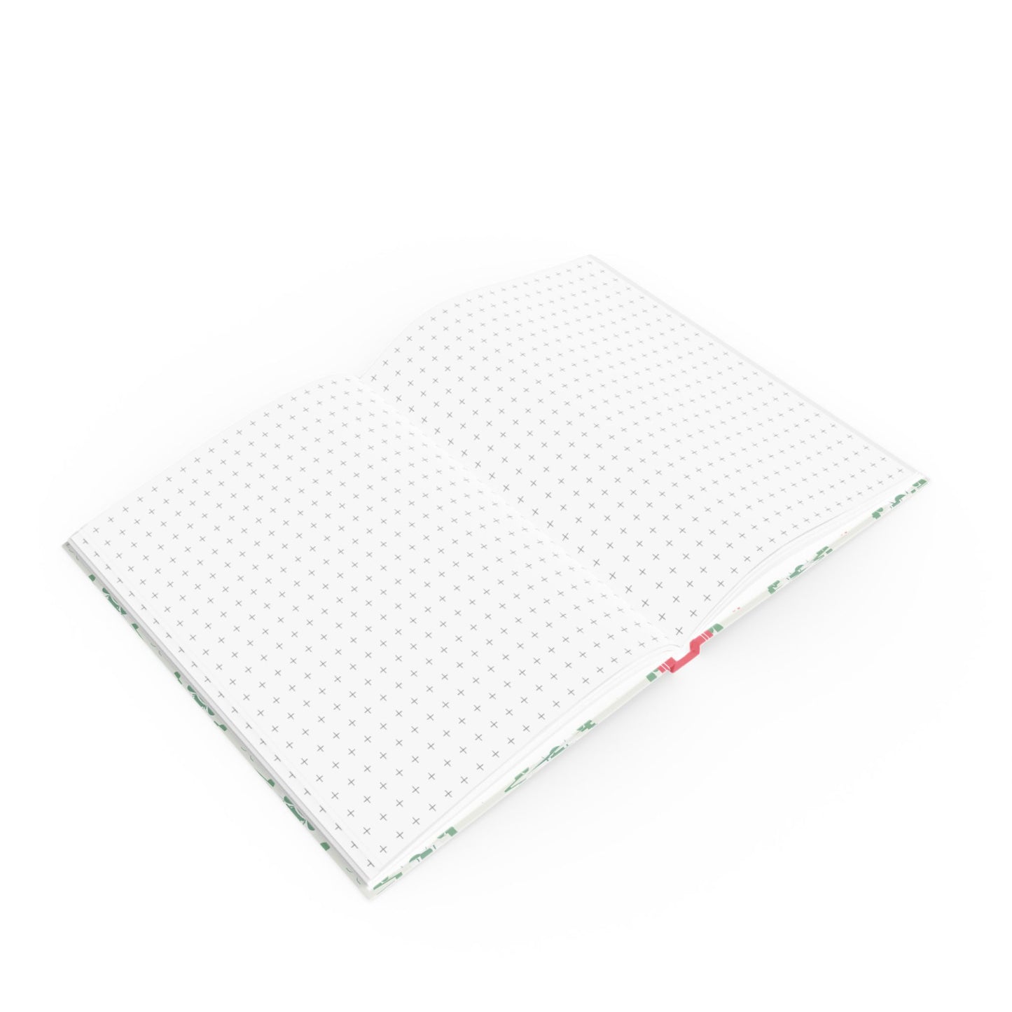 Open hardcover notebook with flexible spine and 128 pages DOTTED