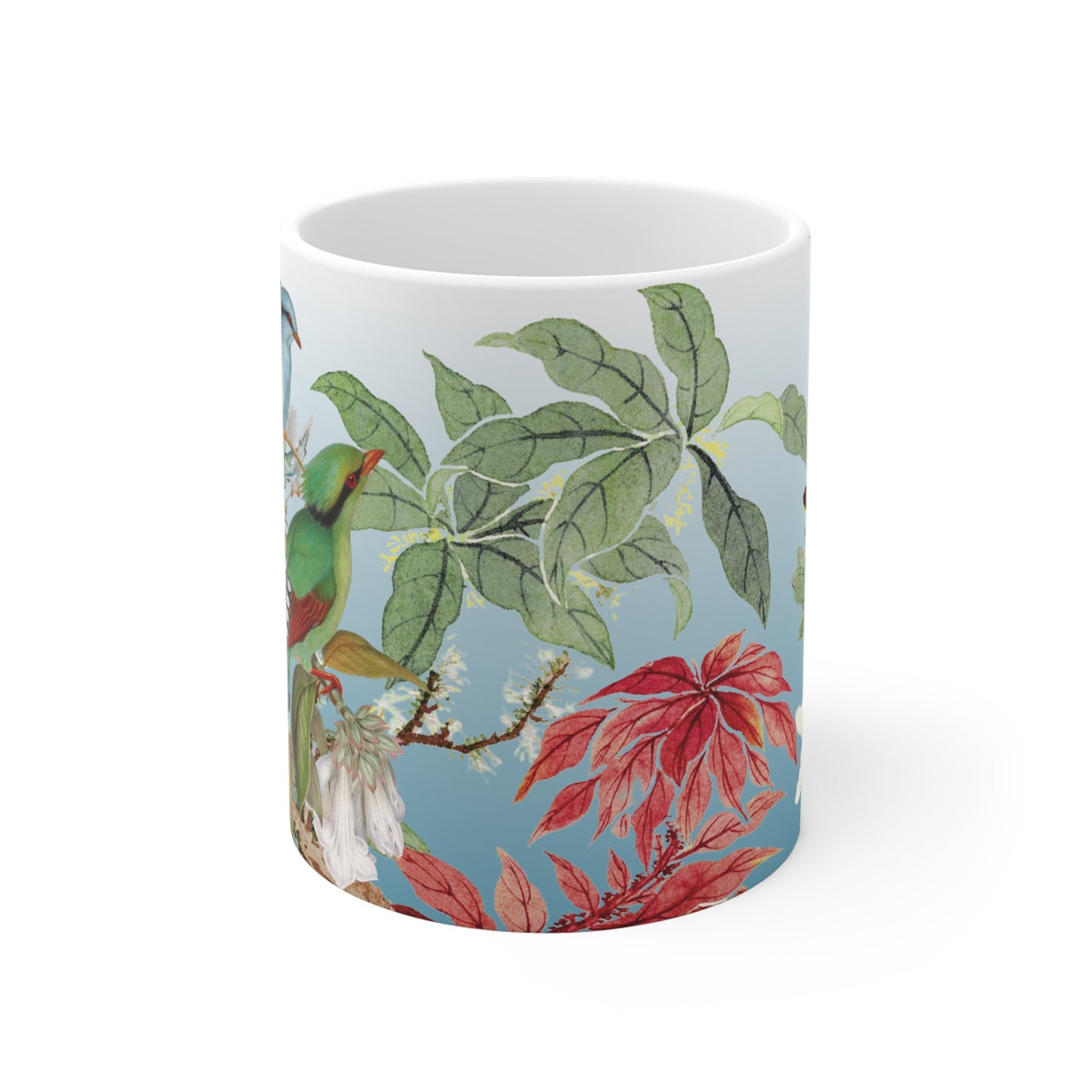 Floral Ceramic Mug with Tropical Vibes