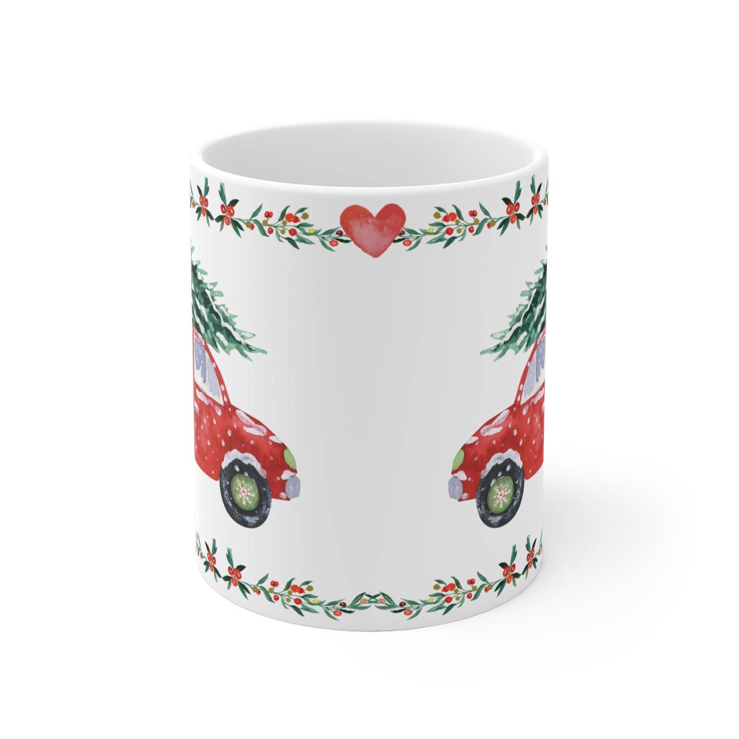 Christmas Coffee Mug Driving Home for Christmas (White)