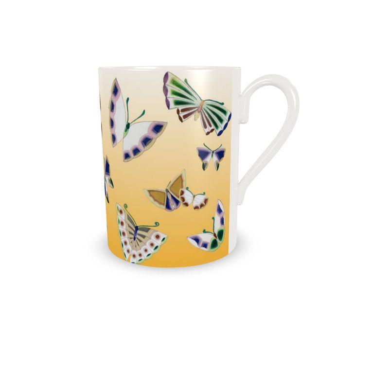 Kamisaka Sekka Cho Senshu A Thousand Butterflies Cup and Saucer