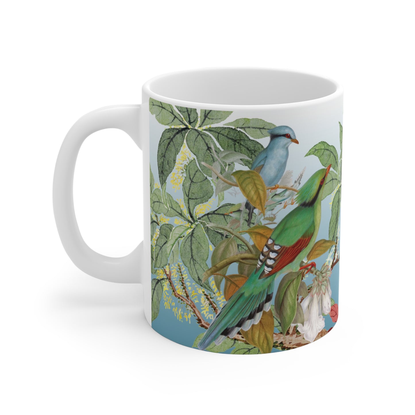 Floral Ceramic Mug with Tropical Vibes