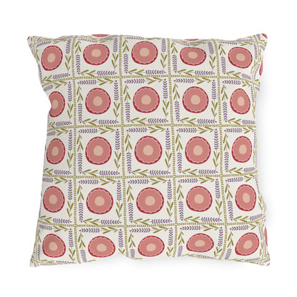 Colorful Outdoor Pillow with Pink and Lavender
