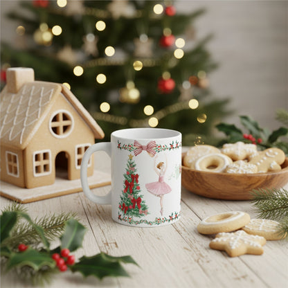 Christmas Nutcracker Ballet Ceramic Coffee Mug (White)