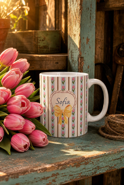 Gepersonaliseerde Tulpen Mok 2 - Mok met Naam 325 ml