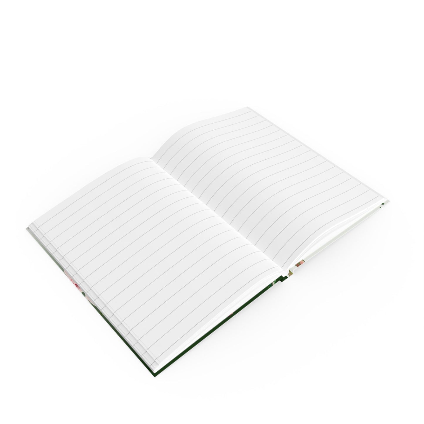 Open Botanical notebook with lined pages