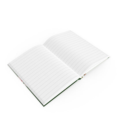 Open Botanical notebook with lined pages