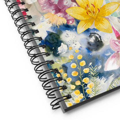 Spiral notebook Floral Watercolor - Dotted Journal, 140 pages