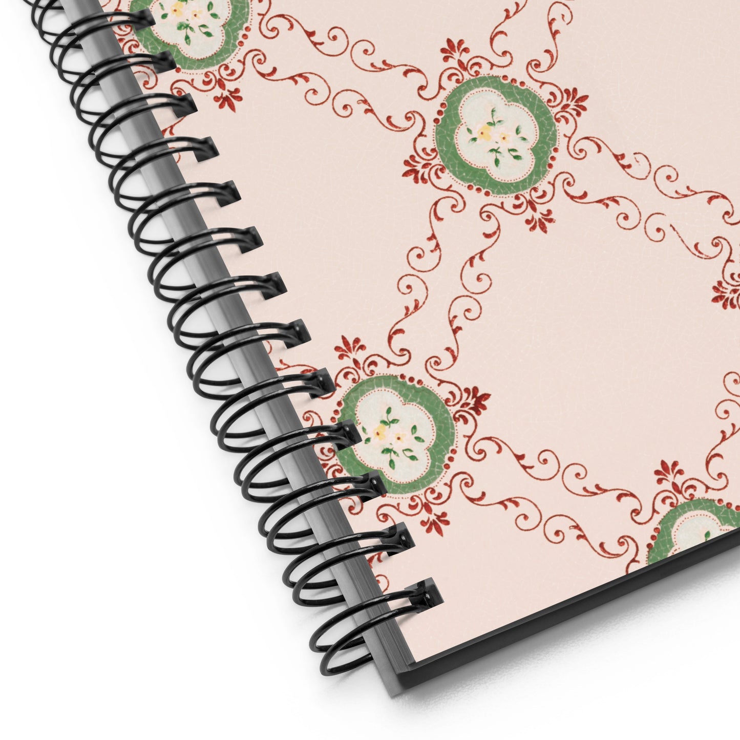 Spiral Notebook Victorian Pattern, Dotted Journal, 140 pages