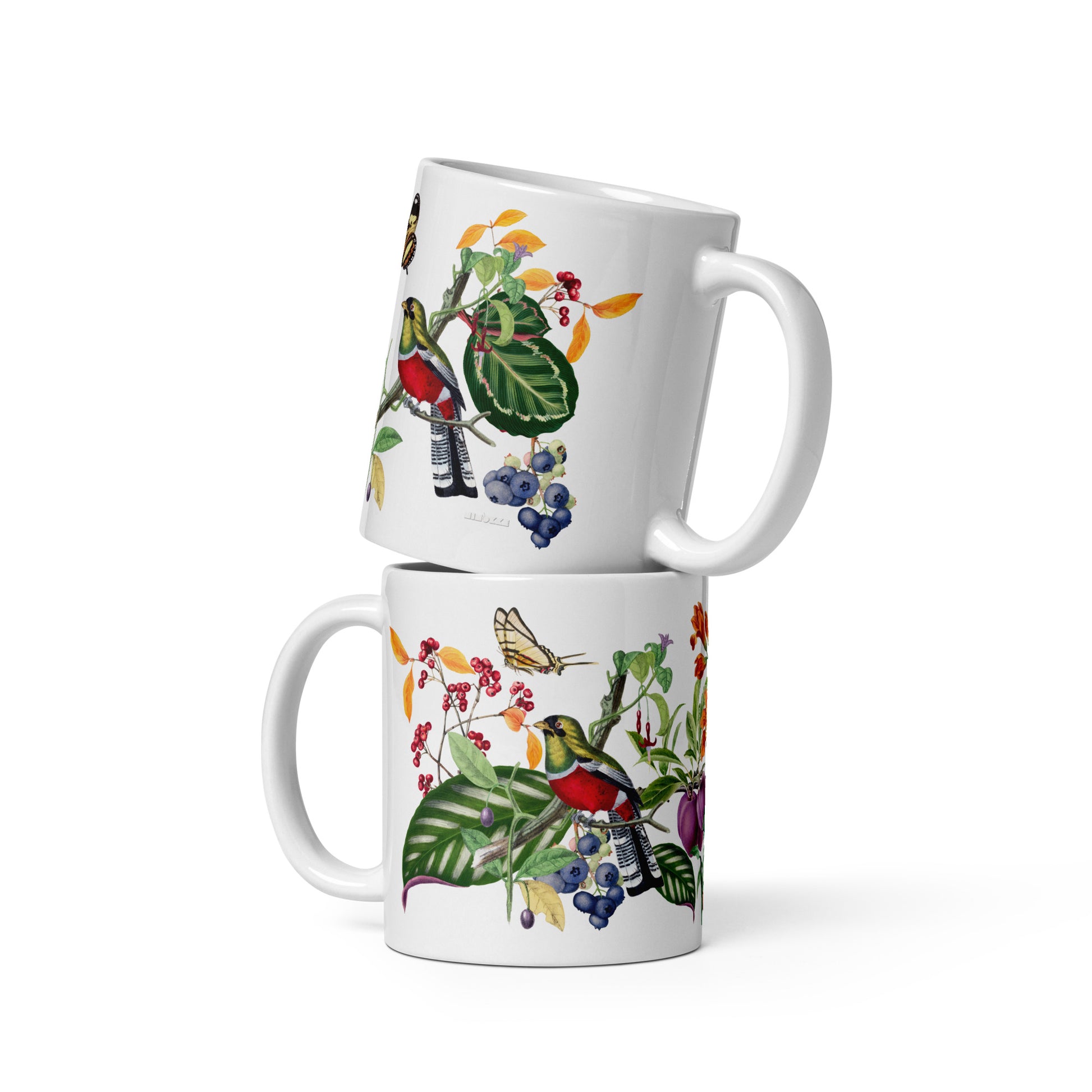 Tropical Birds Butterflies 11oz Mug