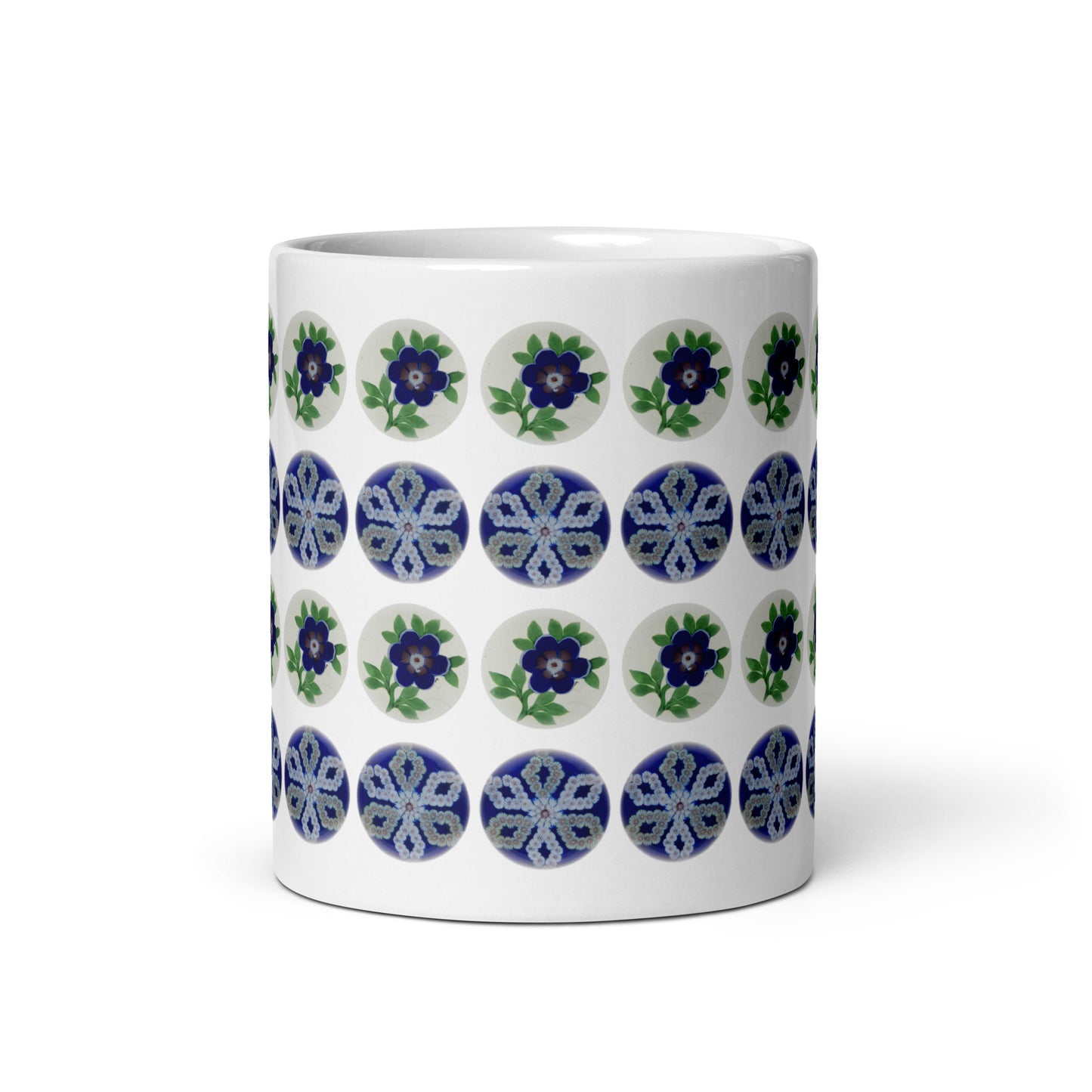 Blue Polka Dots Mug Front
