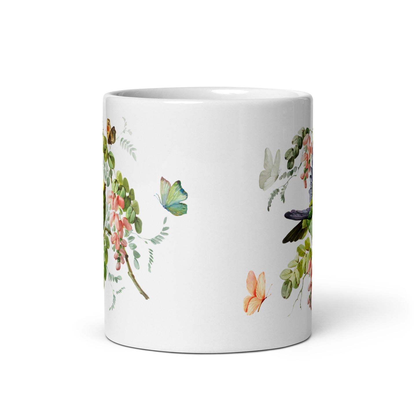 Mug Decorative Birds, Flowers and Butterflies