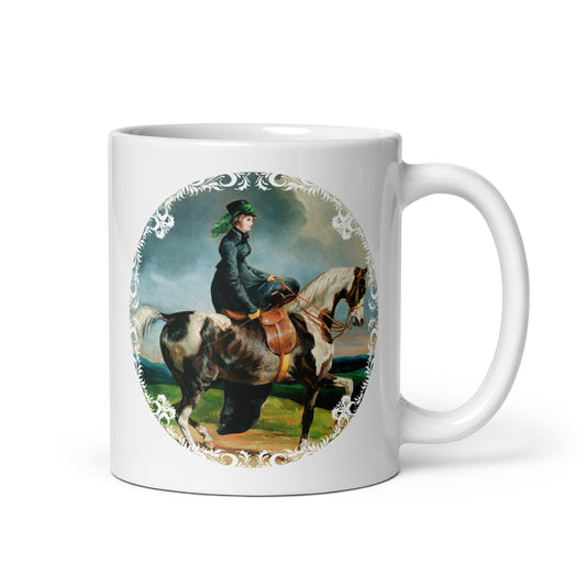 Mug Lady on Horseback